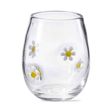 Flower Stemless Wine Glasses