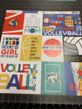 Spike - Volleyball - 12 x 12 Scrapbook Paper