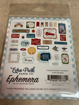 Ephemera - Farmers Market - Die Cut Cardstock Pieces