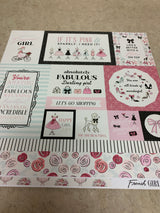 Multi Journaling Cards - French Girl - 12 x 12 - Scrapbook Paper