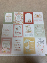 3 x 4 Journaling Cards - Silly Goose - Scrapbook Paper - 12 x 12