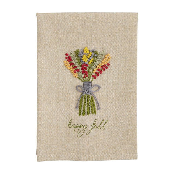 Happy Fall French Knot Towel