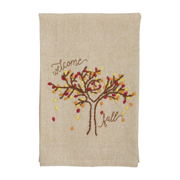 Welcome French Knot Towel