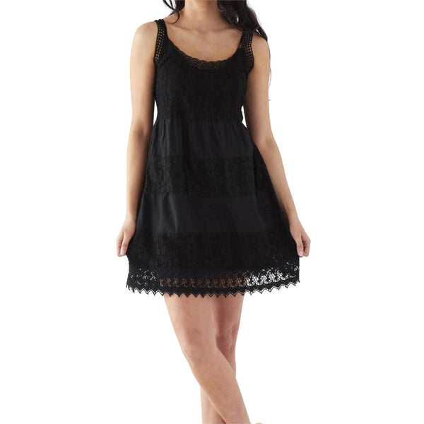 Black Lace Sleeveless Tunic