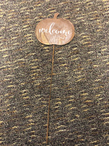 Metal Pumpkin Picks with Message