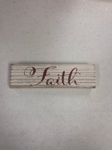 Assorted Red and White Word Blocks