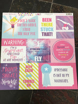 Gymnast Cards - 12 x 12 Scrapbook Paper