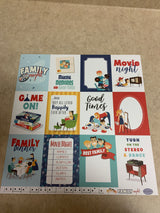 3 x 4 Journaling Cards - Family Night - 12 x 12 Scrapbook Paper