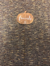Metal Pumpkin Picks with Message