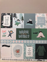 3x4 Journaling Cards - Snow Much Fun - 12 x 12 Scrapbook Paper