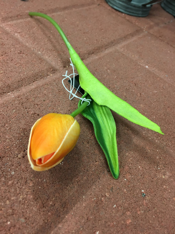 Orange Real Touch Mini Tulip