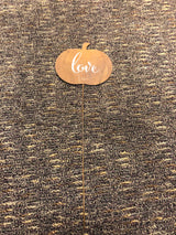 Metal Pumpkin Picks with Message