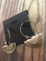 Metallic Fan Earrings