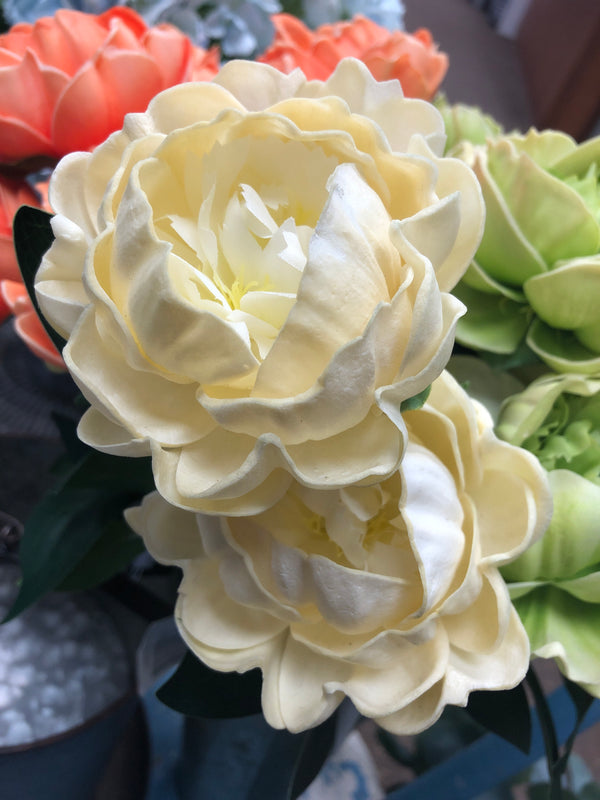 White Real Touch Peony