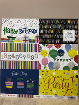 Happy Birthday - Confetti - 12 x 12 Scrapbook Paper