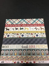 Border Strips - A Dog's Tail - 12 x 12 Scrapbook Paper