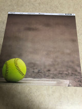 Home Plate - Softball - 12 x 12 Scrapbook Paper