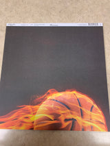 Basketball on Fire - 12 x 12 Scrapbook Paper