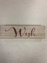 Assorted Red and White Word Blocks