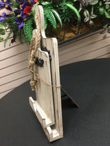 Cream Wood Book Table Holder