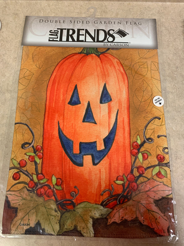 Pumpkin Face - Garden Flag