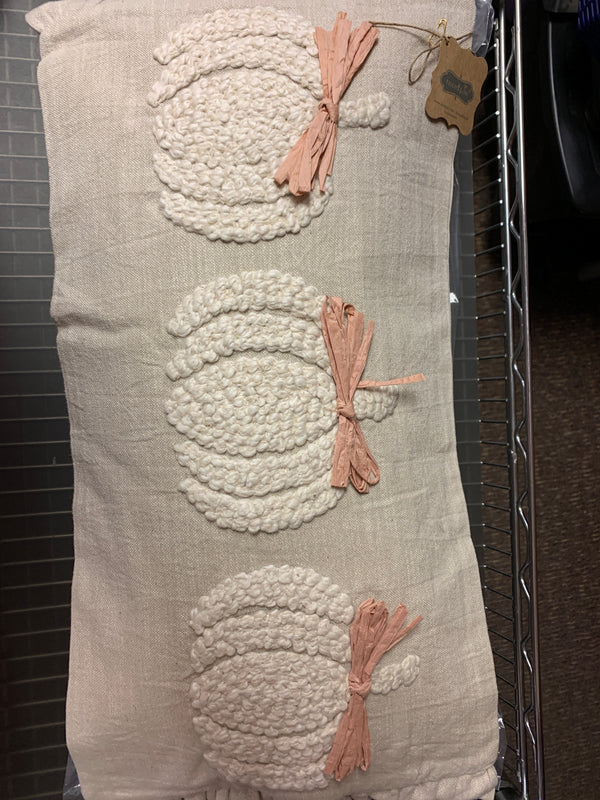 Lumbar White Pumpkin Pillow