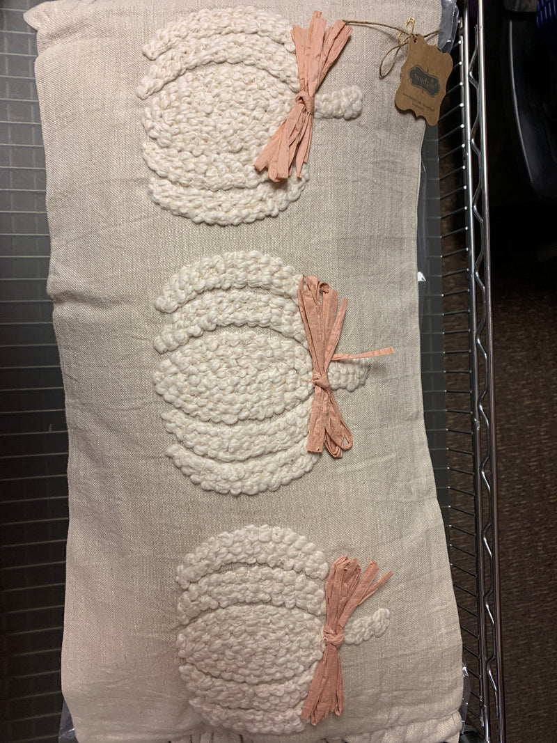 Lumbar White Pumpkin Pillow