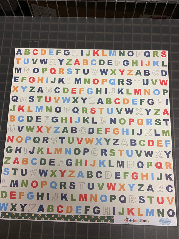 Alphabet  - School Days