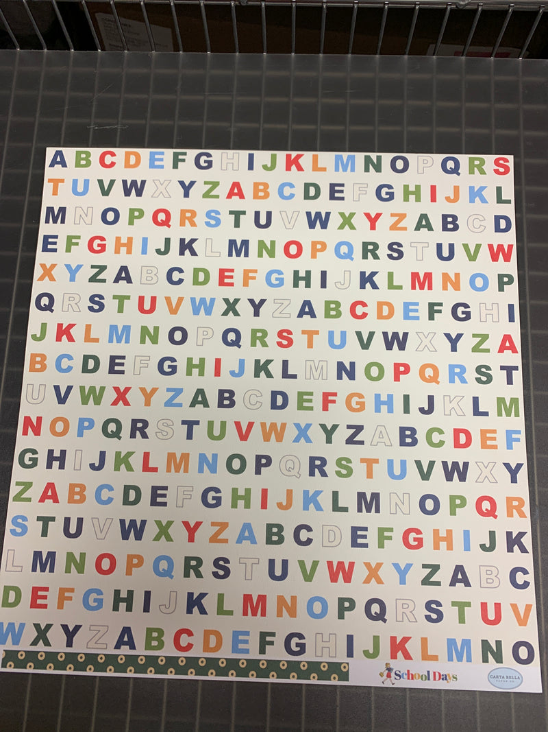 Alphabet  - School Days