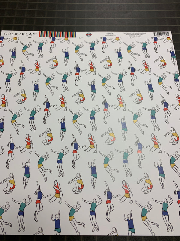 Serve - Volleyball - 12 x 12 Scrapbook Paper