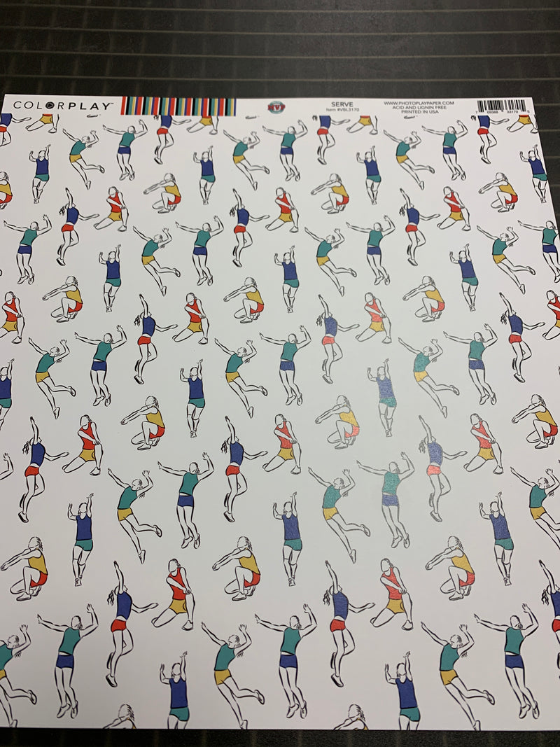 Serve - Volleyball - 12 x 12 Scrapbook Paper