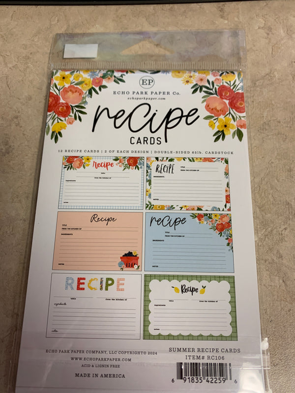 Summer -  Recipe Cards