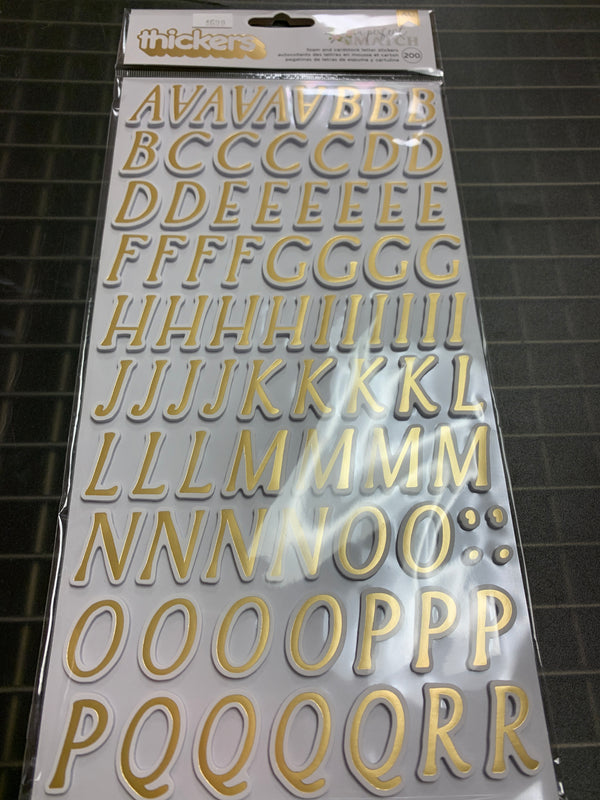 A Perfect Match - Gold Foil Alphabet and Number Stickers