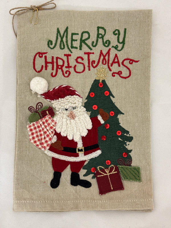 Merry Christmas Embroidered Towel