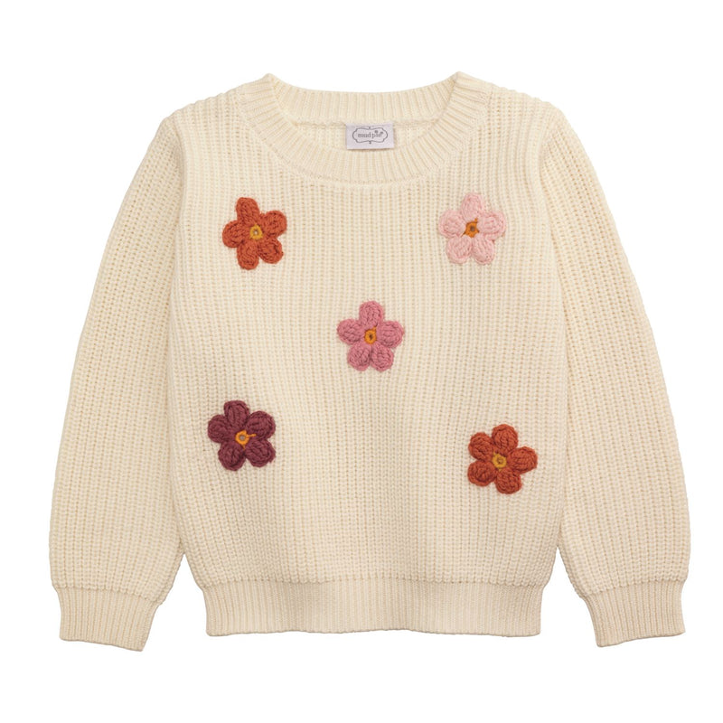 Daisy Crew Neck Sweater - Large - 4T - 5T