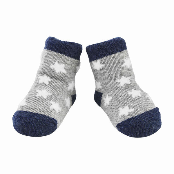 Chenille Socks with White Stars