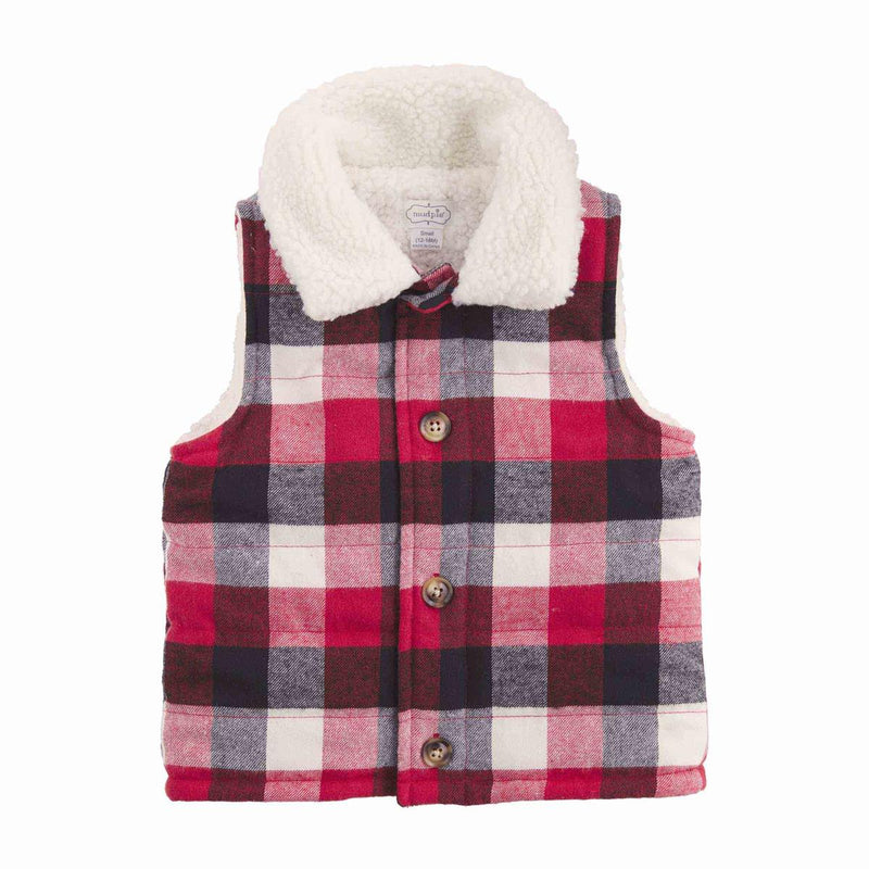 Quilted Buffalo Check Vest Large (4T-5T)