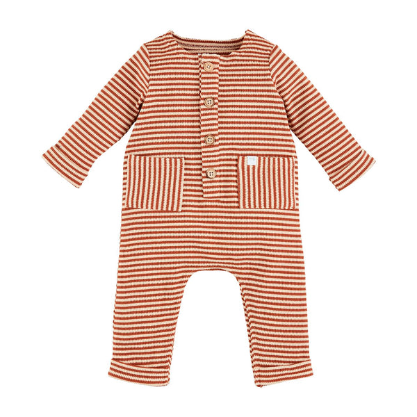 Brown Waffle Stripe 1PC - 6-9 month