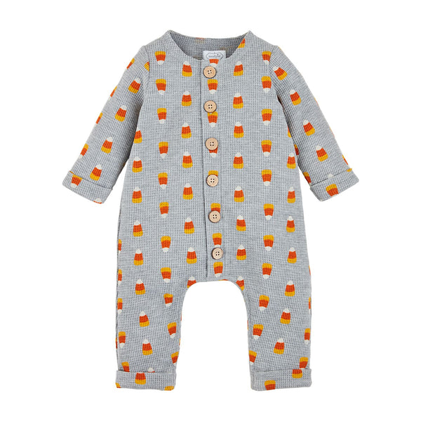 Candy Corn Waffle One Piece - 6-9 month
