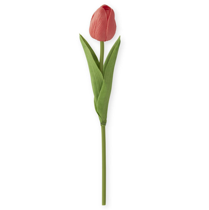 Coral  Real Touch Mini Tulip Stem - 10.5 inch