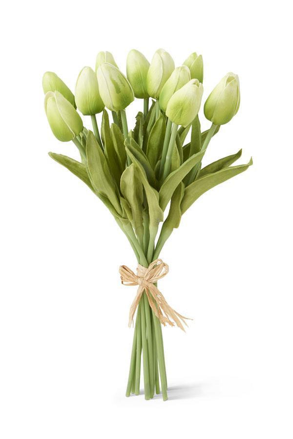 Real Touch Mini Tulip Bouquet - Green