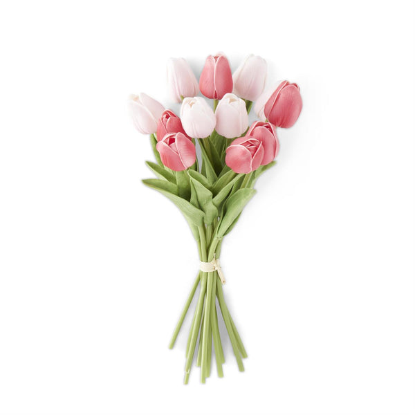 Pink & Rose Real Touch Mini Tulip Bundle  - 12 Stems