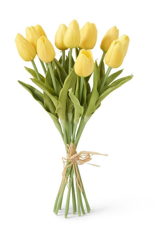 Real Touch Mini Tulip Bouquet - Yellow