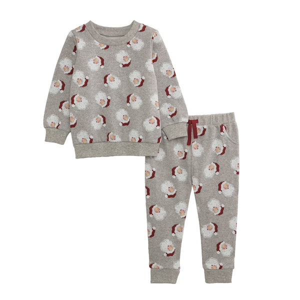 Grey Santa Jogger Set - Large - 4T - 5T