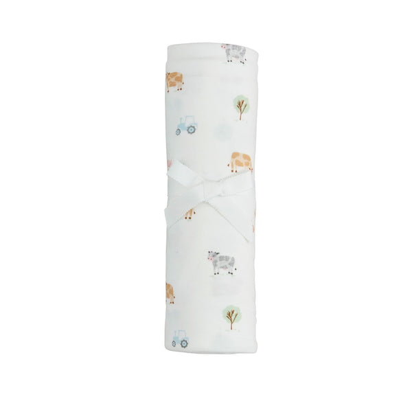 Cow Farm Soft Knit Swaddle