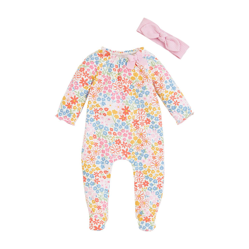 Rainbow Ditsy Floral Sleeper - 3-6 month