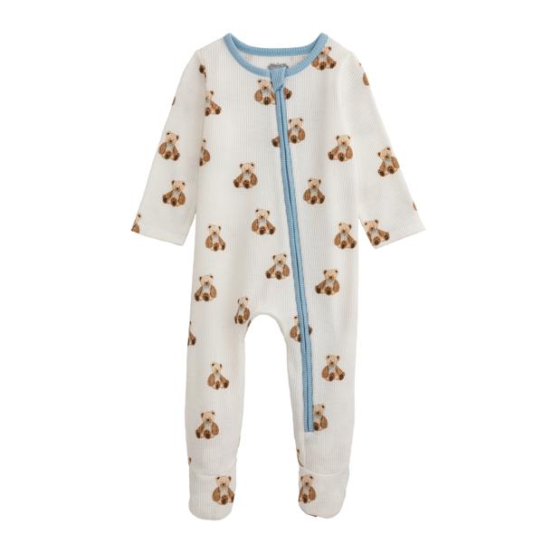 Teddy Bear Print Sleeper - 0-3Month
