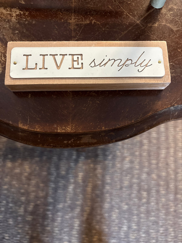Wood and Enamel Inspirational Table Top Signs