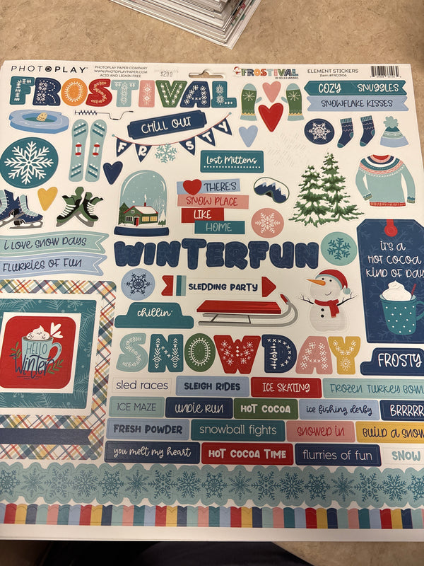 Element Stickers - Frostival - 12 x 12 Sticker Sheet