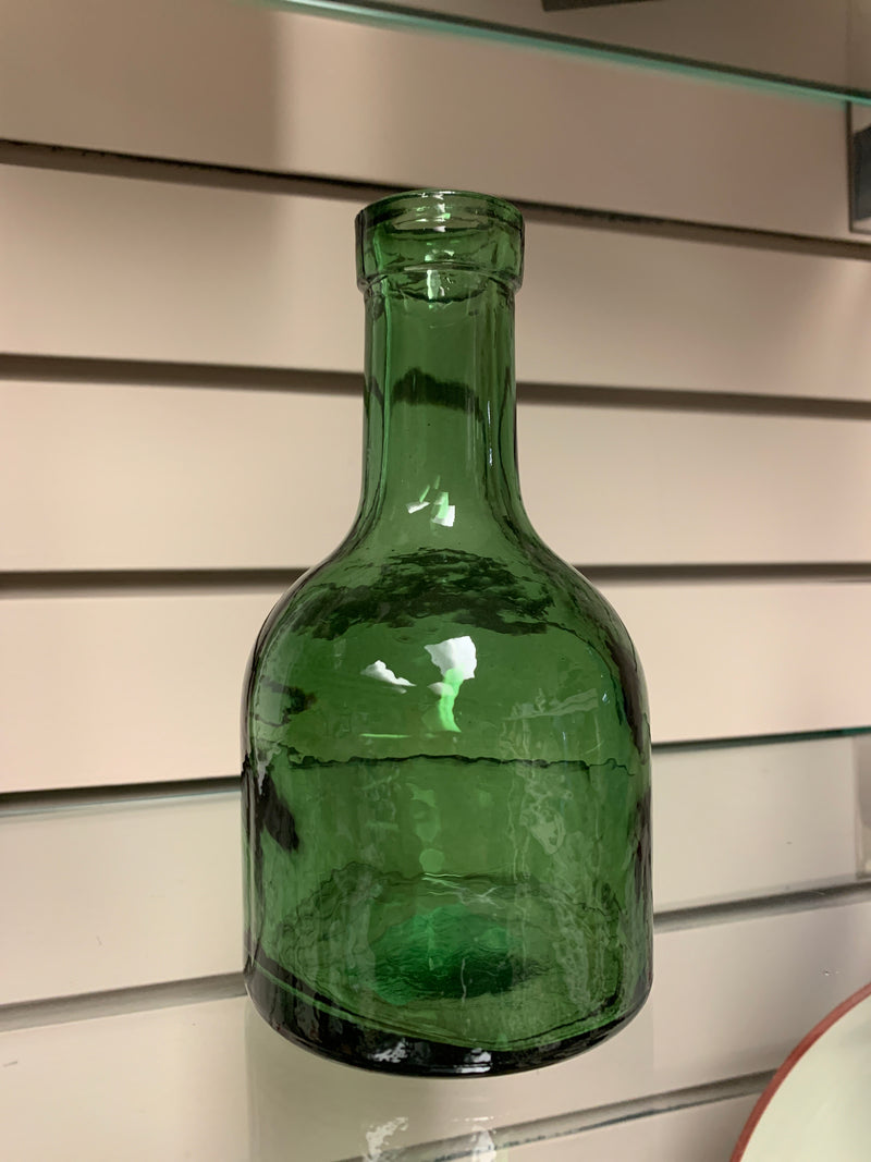 Green Short Glass Vase